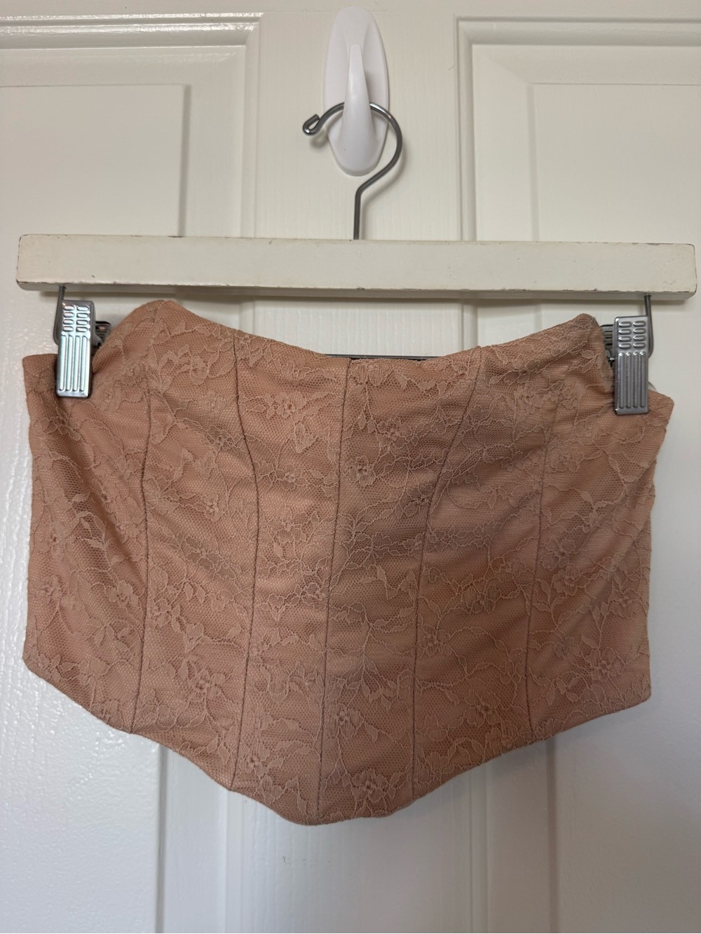 h:ours Nude Lace Corset Top Size 0